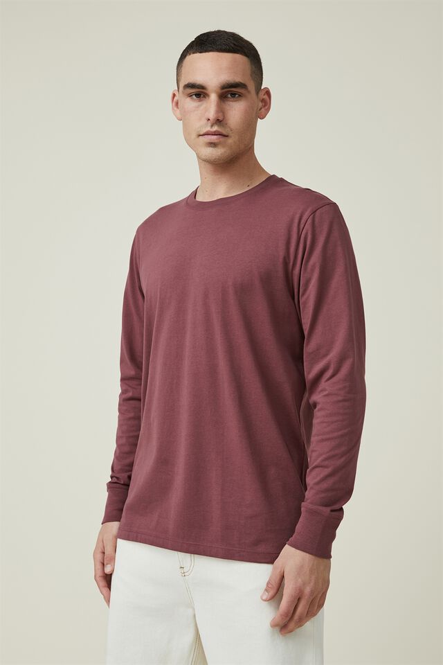 Camiseta - Organic Long Sleeve T-Shirt, AGED WINE