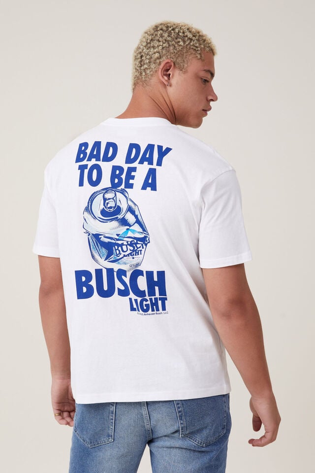 Busch Light Loose Fit T-Shirt, LCN BUD WHITE/BUSCH LIGHT - BAD DAY