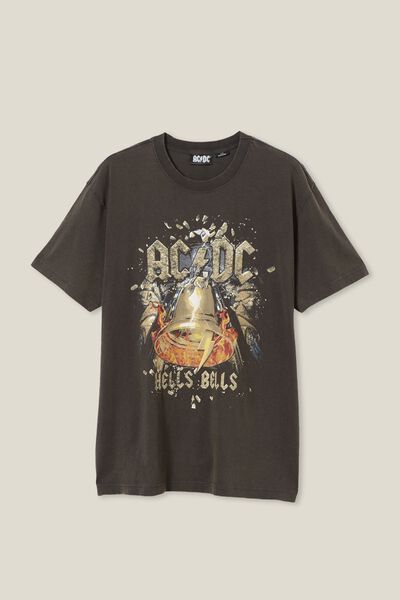 Special Edition T-Shirt, LCN PER WASHED BLACK/ACDC - HELLS BELLS