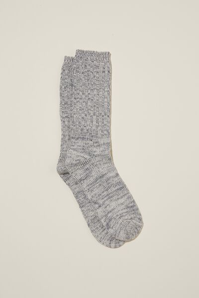 Chunky Knit Sock, VINTAGE WHITE/BONE/GREY