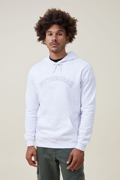 Graphic Fleece Pullover, WHITE/PITTSBURGH ARCH