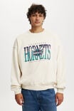 NBA Charlotte Hornets Box Fit Crew Sweater, LCN NBA ECRU/CHARLOTTE HORNETS - LOCK UP - alternate image 1