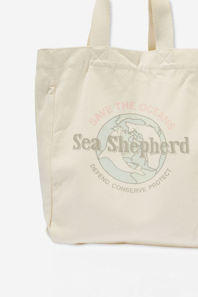 Sea Shepherd Shoulder Tote, LCN SEA BONE/SAVE THE OCEAN