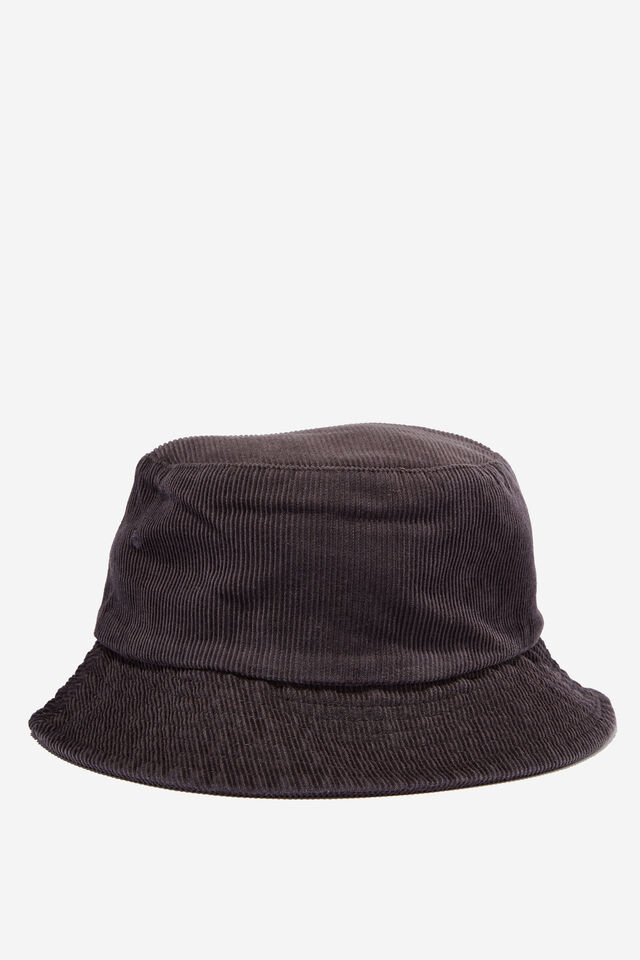 Cord Bucket Hat, WASHED BLACK/CORD