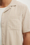Riviera Short Sleeve Shirt, TAUPE STRIPE - example image 4
