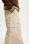 Cal&ccedil;a - Axel Super Baggy Cargo Pant, STONE - vista de exemplo 4
