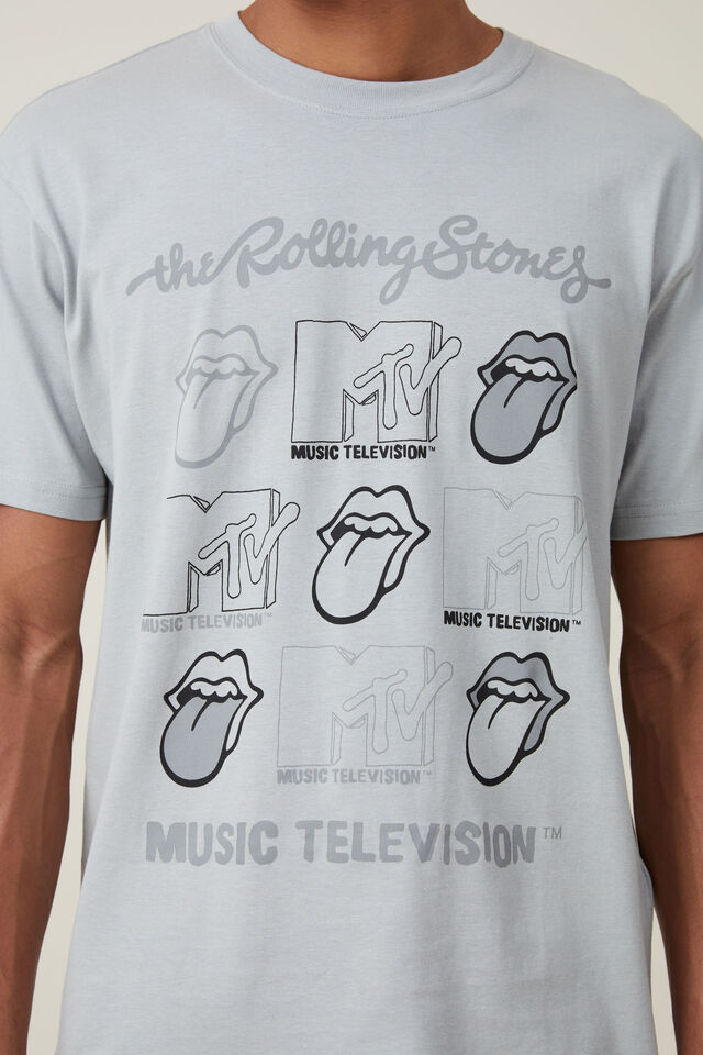 Mtv X Rolling Stones Loose Fit T-Shirt, LCN BRA BLUE HAZE/REPEAT