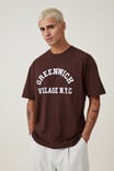 Loose Fit College T-Shirt, DARK OAK / GREENWICH VILLAGE - alternate image 1