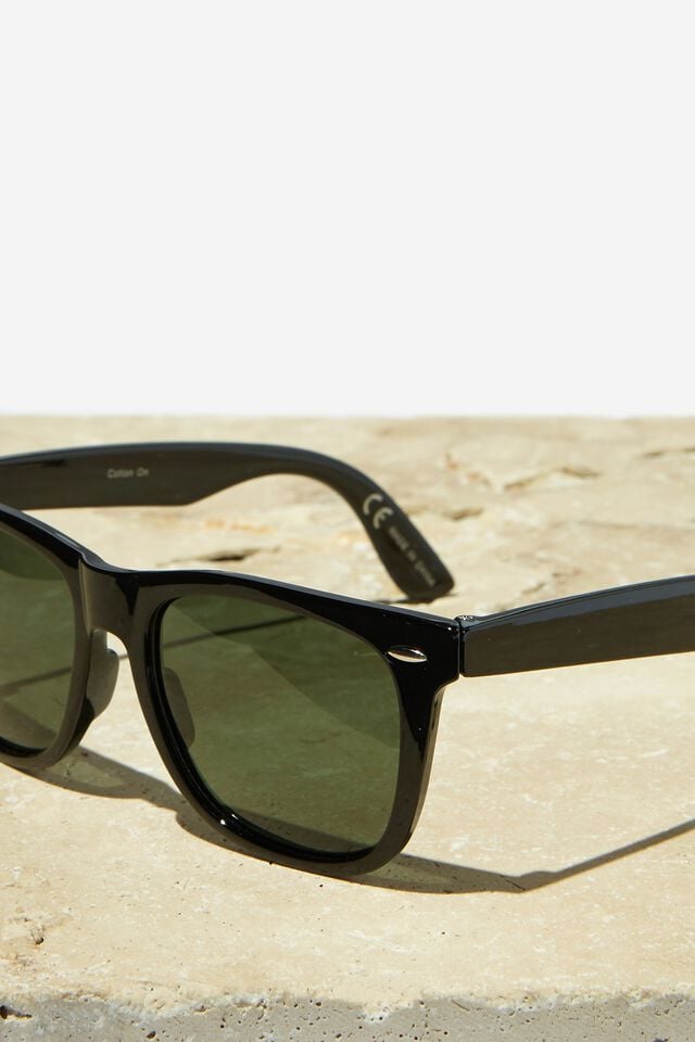 Beckley Polarized Sunglasses, GLOSS BLACK/GREEN