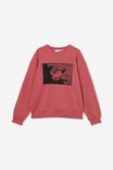 Mickey Oversized Sweater, LCN DIS SOFT RED/SPECKLED MICKEY - alternate image 5