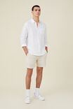 Linen Long Sleeve Shirt, WHITE - alternate image 2