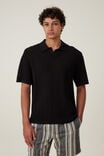 Resort Short Sleeve Polo, JET BLACK - alternate image 1