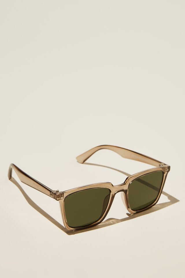 Óculos de Sol - Newtown Sunglasses, BROWN CRYSTAL / DARK GREEN
