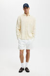 Linen Long Sleeve Shirt, CREAM - alternate image 2
