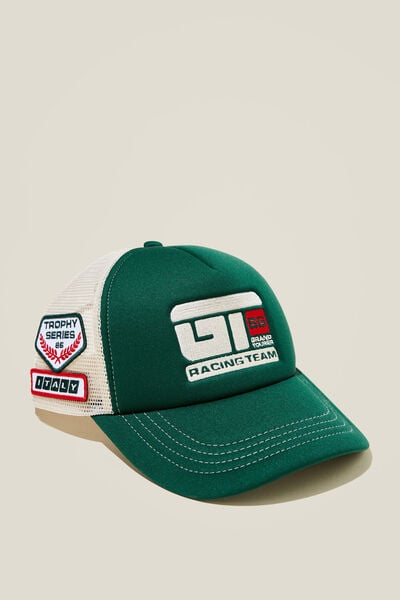 Trucker Hat, GREEN/BONE/GT RACING TEAM