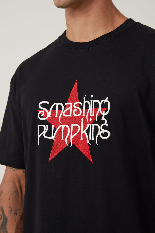 Camiseta - Smashing Pumpkins Loose Fit T-Shirt, LCN MT BLACK / SMASHING PUMPKINS - STAR LOGO