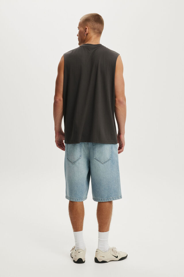 Baggy Denim Short, VISION BLUE