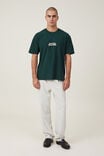 Premium Loose Fit Art T-Shirt, PINE NEEDLE GREEN/UPSTATE NEW YORK SCRIPT - alternate image 2