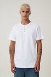 Organic Henley T-Shirt, WHITE - alternate image 1
