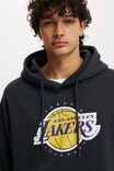 NBA LA Lakers Box Fit Hoodie, LCN NBA WASHED BLACK/LAKERS - CHAMPIONSHIPS - alternate image 4