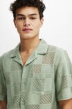 Palma Short Sleeve Shirt, SAGE GRID PATTERN - alternate image 4