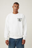 Box Fit Graphic Crew Sweater, WHITE / NERVADA RODEO - alternate image 1