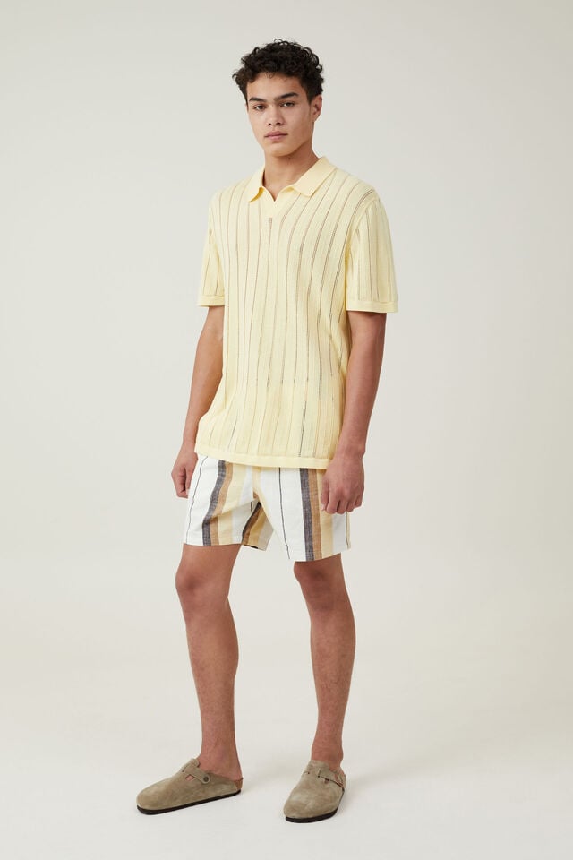 Resort Short Sleeve Polo, SUMMER YELLOW POINTELLE
