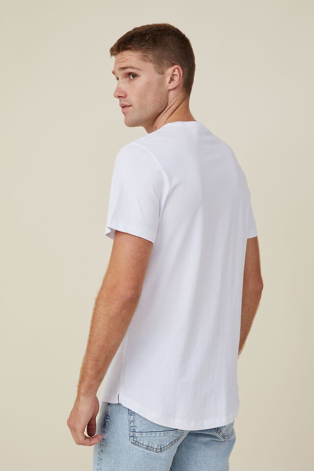 Organic Longline T-Shirt, WHITE