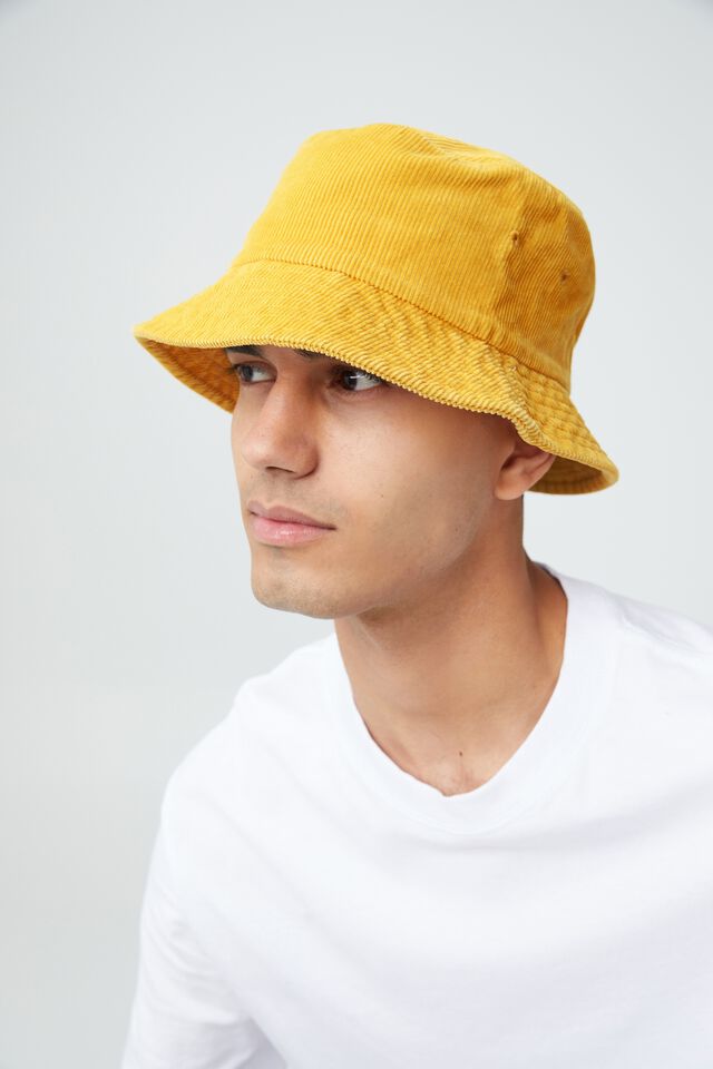 Cord Bucket Hat, WASHED GOLD/ CORD