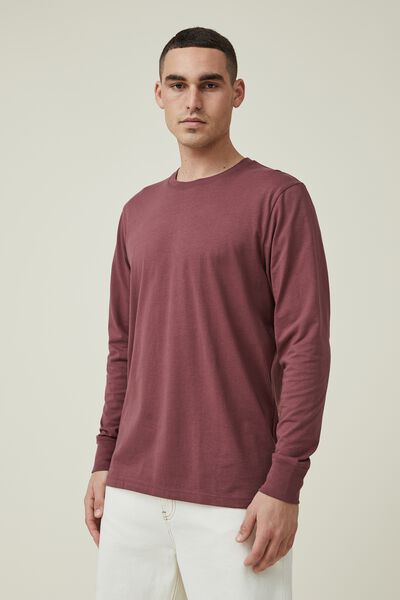 Organic Long Sleeve T-Shirt, AGED WINE