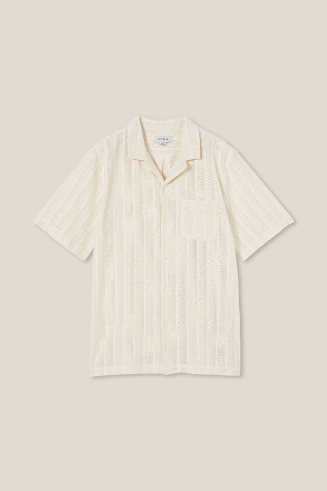 Palma Short Sleeve Shirt, ECRU PATTERN