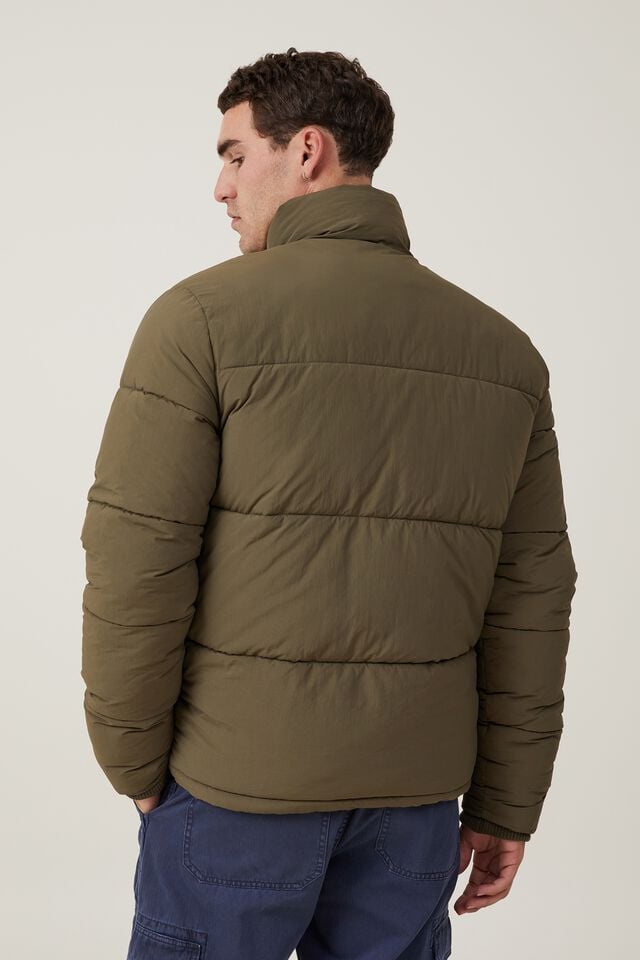 Recycled Puffer Jacket, ARMY