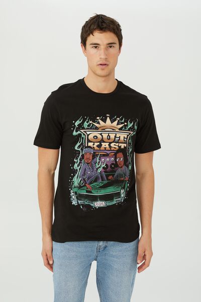Tbar Collab Music T-Shirt, LCN MT BLACK/OUTKAST - ATLIENS