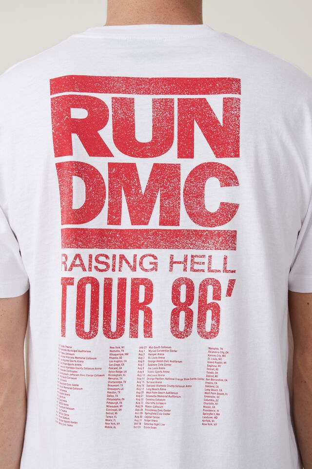 Run Dmc Loose Fit T-Shirt, LCN MT WHITE/RUN DMC - TOUR 86