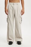 Baggy Pleat Cargo Pant, LIGHT STONE CORD - alternate image 2