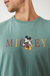 Tbar Collab Character T-Shirt, LCN DIS FADED TEAL/MARCHING MICKEY