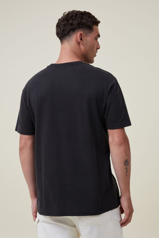 Camiseta - Premium Loose Fit Music T-Shirt, LCN MT WASHED BLACK/NIRVANA - SMILEY REPEAT