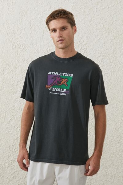Active Graphic Tee, WASHED BLACK / ATHLETIC NYC FINALS