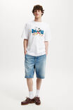 Box Fit Pop Culture T-Shirt, LCN DIS WHITE/MICKEY WHISTLE - alternate image 2