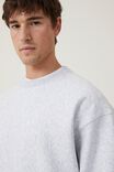 Moletom - Oversized Crew Sweater, GREY MARLE - vista alternativa 4