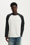 Select Colour: VINTAGE WHITE / WASHED BLACK RAGLAN