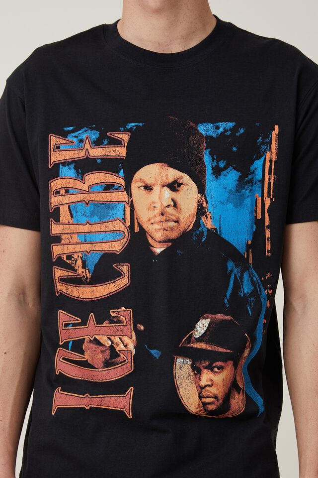 Ice Cube Loose Fit T-Shirt, LCN MT BLACK/ICE CUBE - CLASSIC