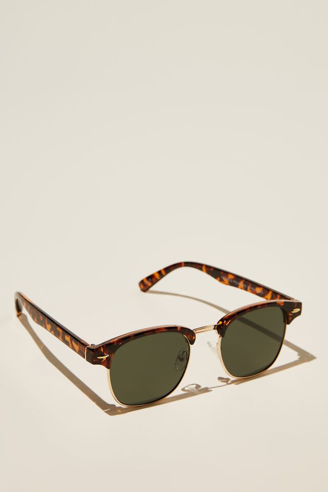 Óculos de Sol - Leopold Polarized Sunglasses, TORT/GOLD/GREEN