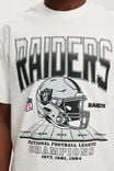 Loose Fit Nfl T-Shirt, LCN NFL VINTAGE WHITE/RAIDERS - GRID - alternate image 4