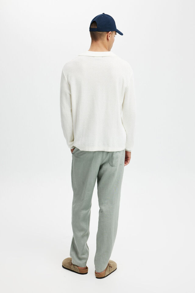 Linen Trouser, WASHED MILITARY