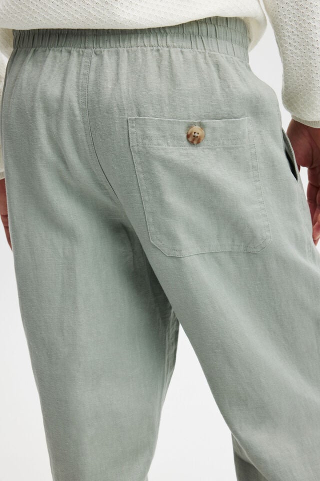 Linen Pant, WASHED MILITARY