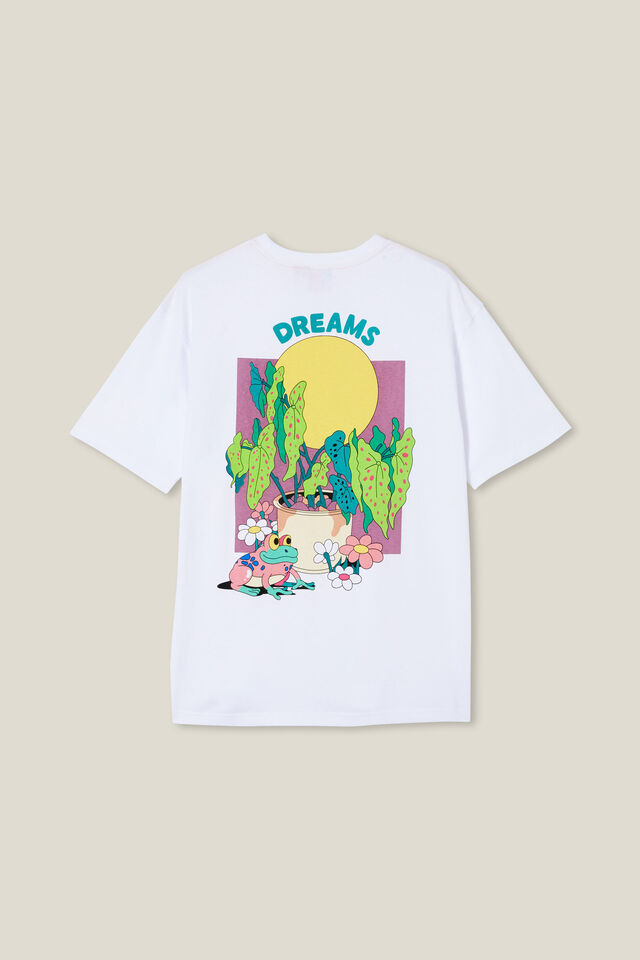 Dabsmyla Loose Fit T-Shirt, LCN DAB WHITE / DREAMS