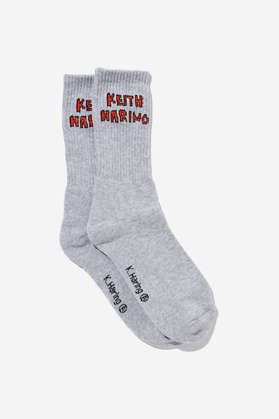 Keith Haring Sock, LCN KEI GREY MARLE KEITH HARING
