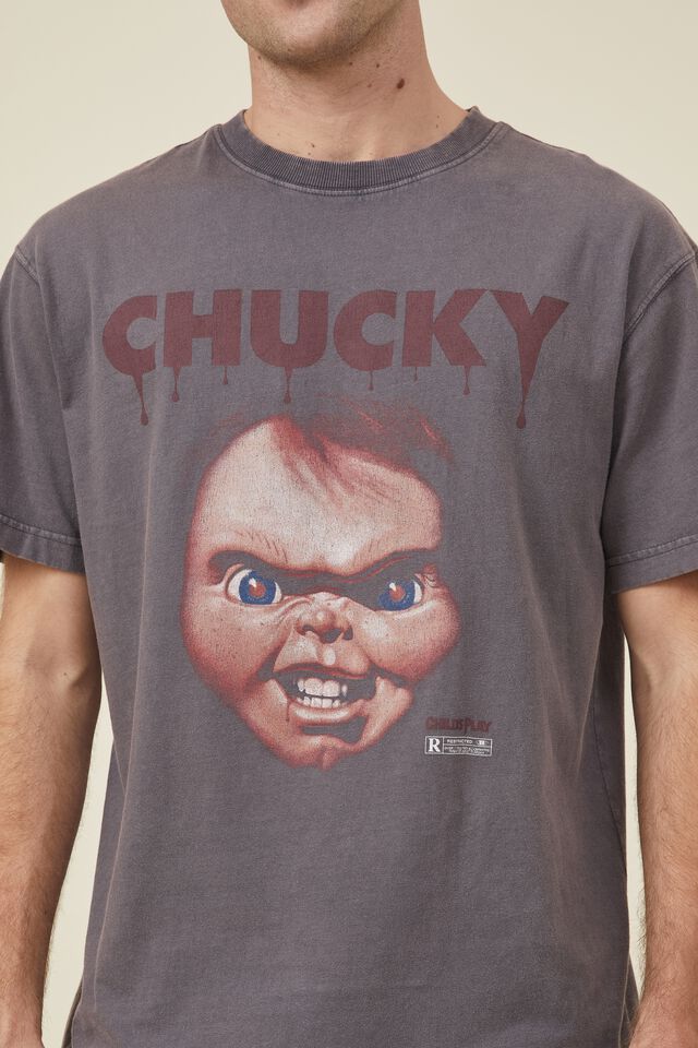 Special Edition T-Shirt, LCN UNI WASHED BLACK/CHUCKY - CHILDS PLAY 3