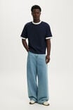 Cropped Fit T-Shirt, VINTAGE NAVY / VINTAGE WHITE RINGER - example image 2